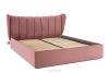 GIZO Polsterbett im Muschel-Design mit Bettkasten 180 cm rosa rosa - Foto 3