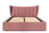 GIZO Polsterbett im Muschel-Design mit Bettkasten 180 cm rosa rosa - Foto 4