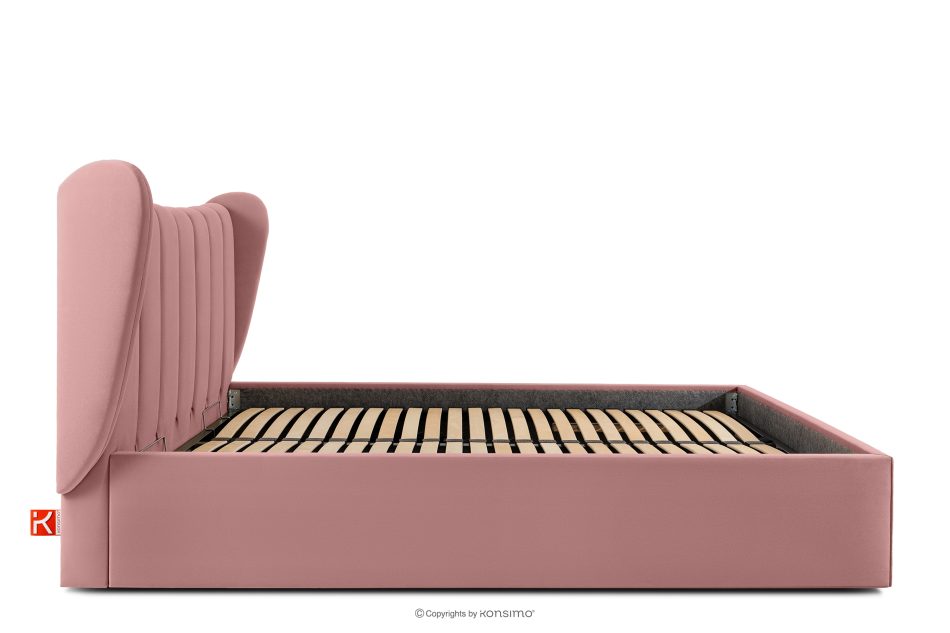 GIZO Polsterbett im Muschel-Design mit Bettkasten 180 cm rosa rosa - Foto 4
