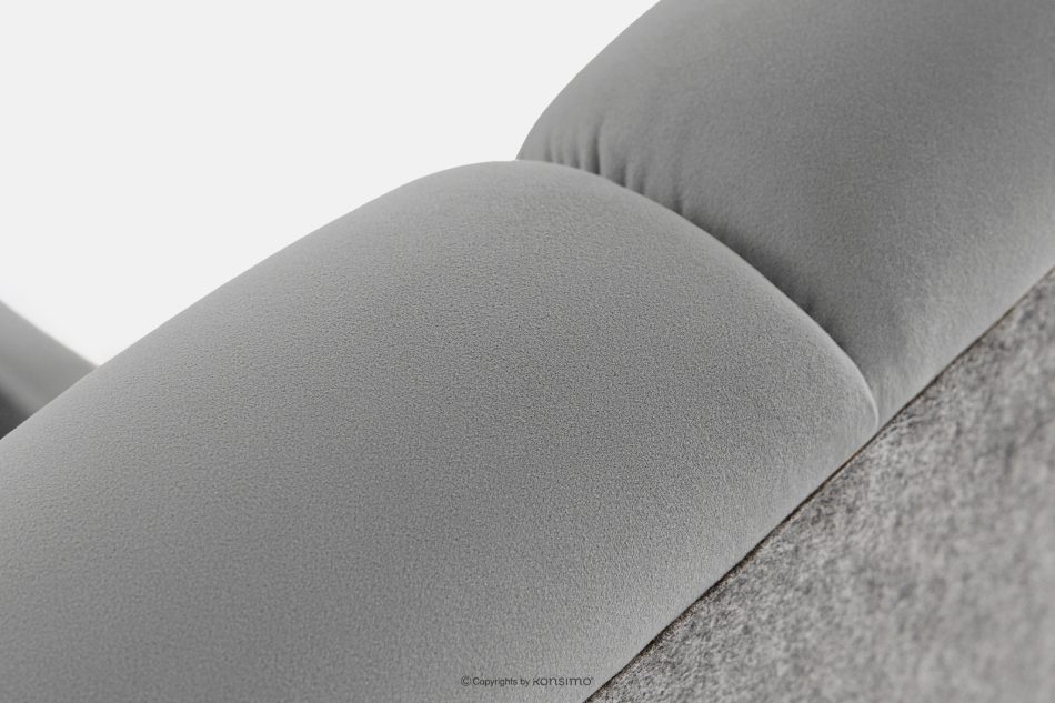 GIZO Polsterbett im Muschel-Design mit Bettkasten 200 cm hellgrau hellgrau - Foto 6