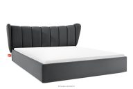 Polsterbett im Muschel-Design mit Bettkasten 200 cm dunkelgrau