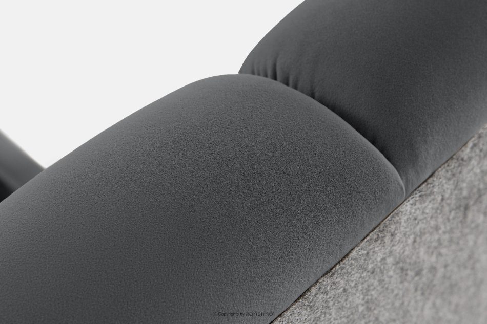 GIZO Polsterbett im Muschel-Design mit Bettkasten 200 cm dunkelgrau dunkelgrau - Foto 6