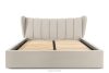 GIZO Polsterbett im Muschel-Design mit Bettkasten 200 cm cremefarben cremefarben - Foto 4