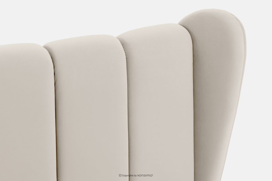 GIZO Polsterbett im Muschel-Design mit Bettkasten 200 cm cremefarben cremefarben - Foto 7