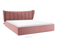 Polsterbett im Muschel-Design mit Bettkasten 200 cm rosa