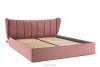 GIZO Polsterbett im Muschel-Design mit Bettkasten 200 cm rosa rosa - Foto 3