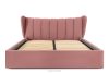 GIZO Polsterbett im Muschel-Design mit Bettkasten 200 cm rosa rosa - Foto 4
