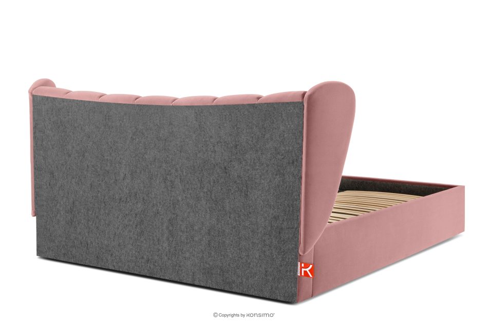 GIZO Polsterbett im Muschel-Design mit Bettkasten 200 cm rosa rosa - Foto 5