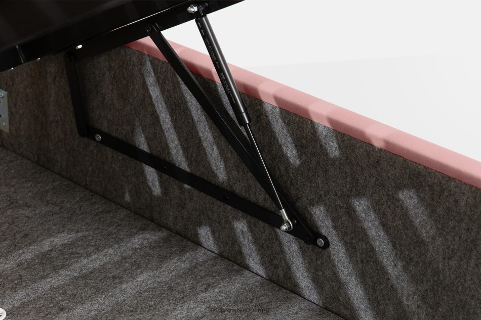 GIZO Polsterbett im Muschel-Design mit Bettkasten 200 cm rosa rosa - Foto 10