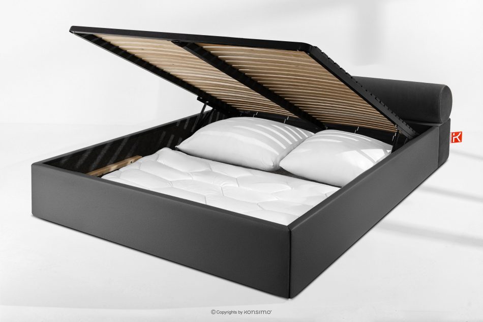LUNEO Japandi-Polsterbett mit Bettkasten 160 cm anthrazit anthrazit - Foto 14