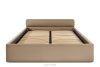 LUNEO Japandi-Polsterbett mit Bettkasten 160 cm dunkelbeige dunkelbeige - Foto 4