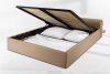 LUNEO Japandi-Polsterbett mit Bettkasten 160 cm dunkelbeige dunkelbeige - Foto 15