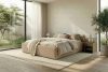 LUNEO Japandi-Polsterbett mit Bettkasten 160 cm dunkelbeige dunkelbeige - Foto 16