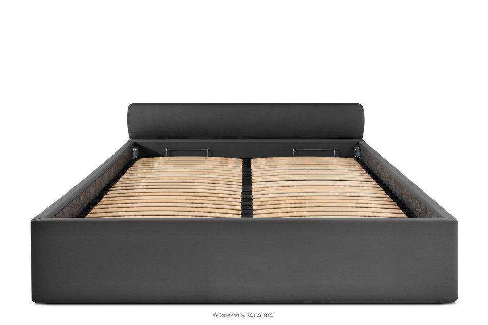 LUNEO Polsterbett Japandi mit Bettkasten 180 cm anthrazit anthrazit - Foto 3