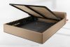 LUNEO Polsterbett Japandi mit Bettkasten 180 cm dunkelbeige dunkelbeige - Foto 14