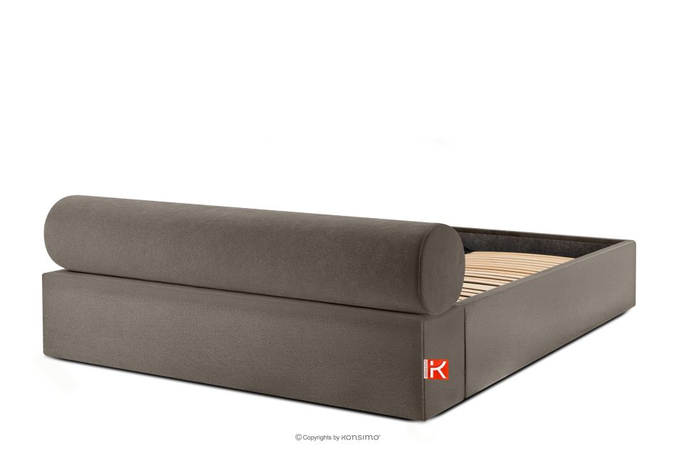 LUNEO Polsterbett Japandi mit Bettkasten 180 cm braun braun - Foto 5