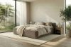 LUNEO Polsterbett Japandi mit Bettkasten 180 cm braun braun - Foto 16