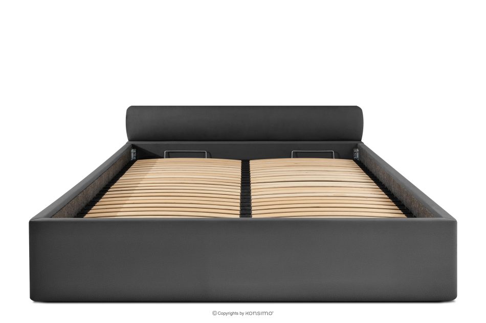LUNEO Japandi-Polsterbett mit Bettkasten 200 cm anthrazit anthrazit - Foto 3