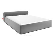 Japandi-Polsterbett mit Bettkasten 200 cm hellgrau