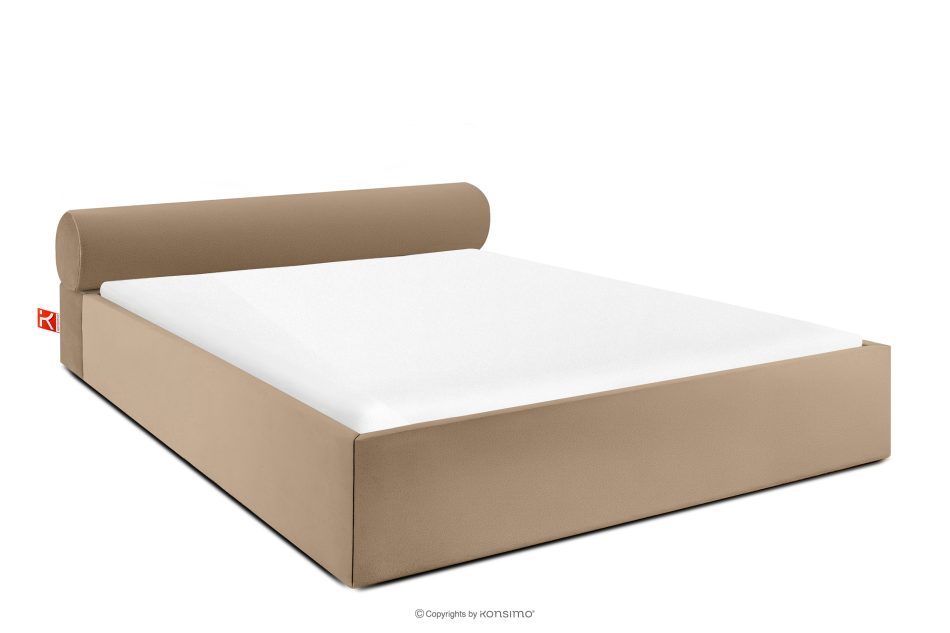 LUNEO Japandi-Polsterbett mit Bettkasten 200 cm dunkelbeige dunkelbeige - Foto 0
