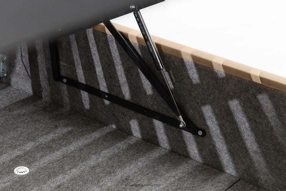 LUNEO Japandi-Polsterbett mit Bettkasten 200 cm dunkelbeige dunkelbeige - Foto 10