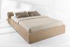 LUNEO Japandi-Polsterbett mit Bettkasten 200 cm dunkelbeige dunkelbeige - Foto 2