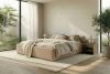 LUNEO Japandi-Polsterbett mit Bettkasten 200 cm dunkelbeige dunkelbeige - Foto 16