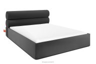 Polsterbett im Japandi-Stil mit Bettkasten 160 cm anthrazit