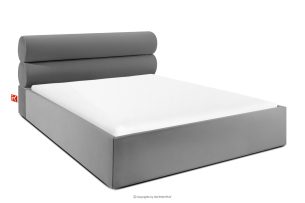 LUNEO, https://konsimo.de/kollektion/luneo/ Polsterbett im Japandi-Stil mit Bettkasten 160 cm hellgrau hellgrau - Foto