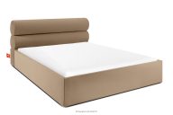 Polsterbett im Japandi-Stil mit Bettkasten 160 cm dunkelbeige