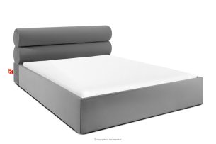 LUNEO, https://konsimo.de/kollektion/luneo/ Polsterbett im Japandi-Stil mit Bettkasten 180 cm hellgrau hellgrau - Foto