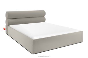 LUNEO, https://konsimo.de/kollektion/luneo/ Polsterbett im Japandi-Stil mit Bettkasten 180 cm cremefarben cremefarben - Foto