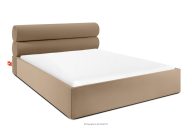 Polsterbett im Japandi-Stil mit Bettkasten 180 cm dunkelbeige