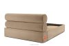 LUNEO Polsterbett im Japandi-Stil mit Bettkasten 180 cm dunkelbeige dunkelbeige - Foto 6
