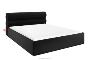 LUNEO, https://konsimo.de/kollektion/luneo/ Polsterbett im Japandi-Stil mit Bettkasten 200 cm schwarz schwarz - Foto