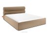 LUNEO Polsterbett im Japandi-Stil mit Bettkasten 200 cm dunkelbeige dunkelbeige - Foto 1