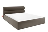 Polsterbett im Japandi-Stil mit Bettkasten 200 cm braun