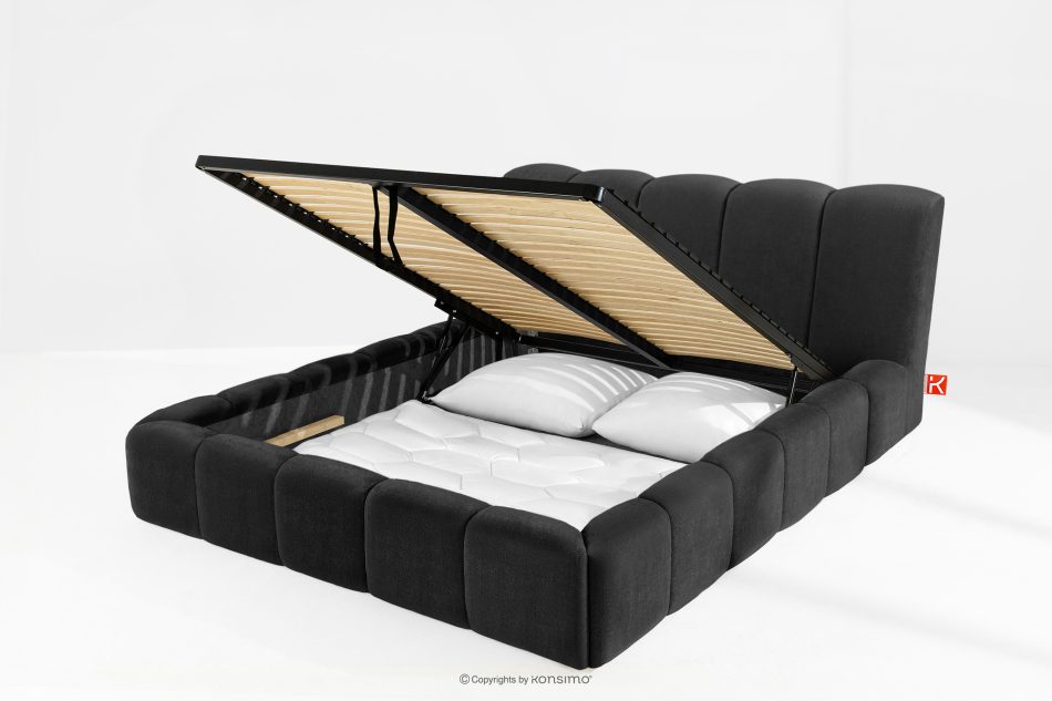 OLMIRA Polsterbett mit Bettkasten 160 cm anthrazit anthrazit - Foto 13
