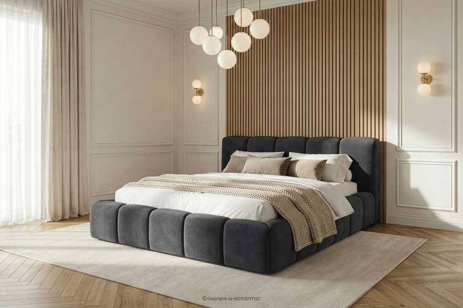 OLMIRA Polsterbett mit Bettkasten 160 cm anthrazit anthrazit - Foto 14