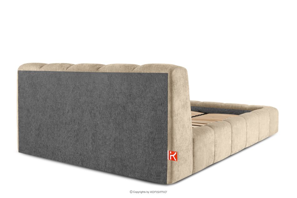 OLMIRA Polsterbett mit Bettkasten 160 cm beige beige - Foto 5
