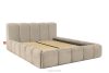 OLMIRA Polsterbett mit Bettkasten 160 cm graubeige graubeige - Foto 3