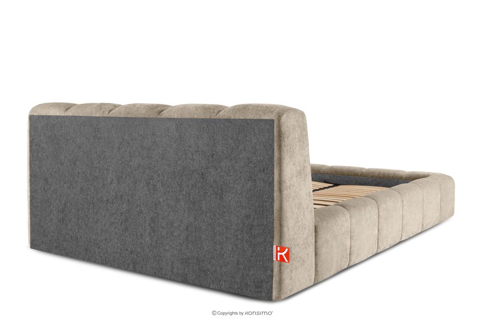 OLMIRA Polsterbett mit Bettkasten 160 cm graubeige graubeige - Foto 5