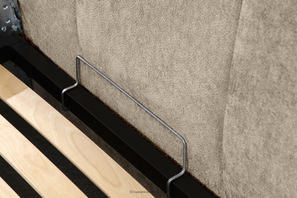 OLMIRA Polsterbett mit Bettkasten 160 cm graubeige graubeige - Foto 7