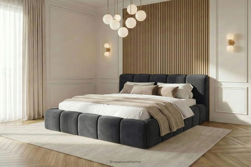 OLMIRA Polsterbett mit Bettkasten 180 cm anthrazit anthrazit - Foto 14