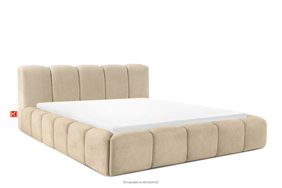 OLMIRA Polsterbett mit Bettkasten 180 cm beige beige - Foto 0