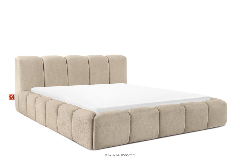 OLMIRA Polsterbett mit Bettkasten 180 cm graubeige graubeige - Foto 0