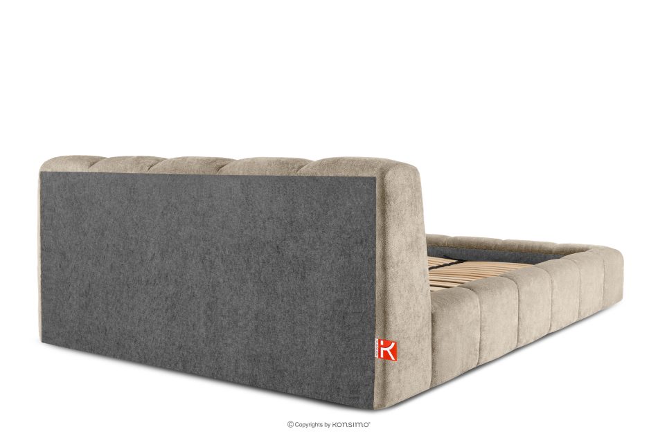 OLMIRA Polsterbett mit Bettkasten 180 cm graubeige graubeige - Foto 5