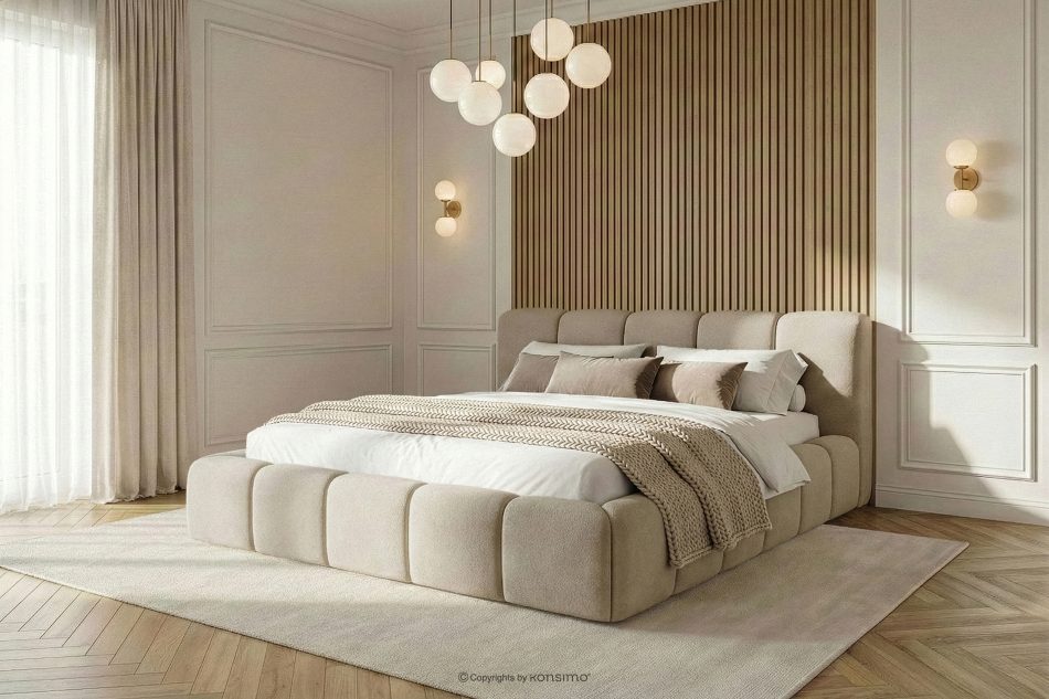 OLMIRA Polsterbett mit Bettkasten 180 cm graubeige graubeige - Foto 14