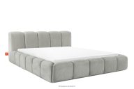 Polsterbett mit Bettkasten 200 cm hellgrau