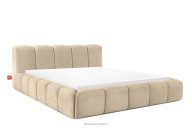 Polsterbett mit Bettkasten 200 cm beige